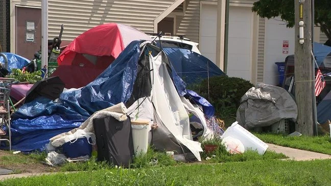 Homeless tents in IA